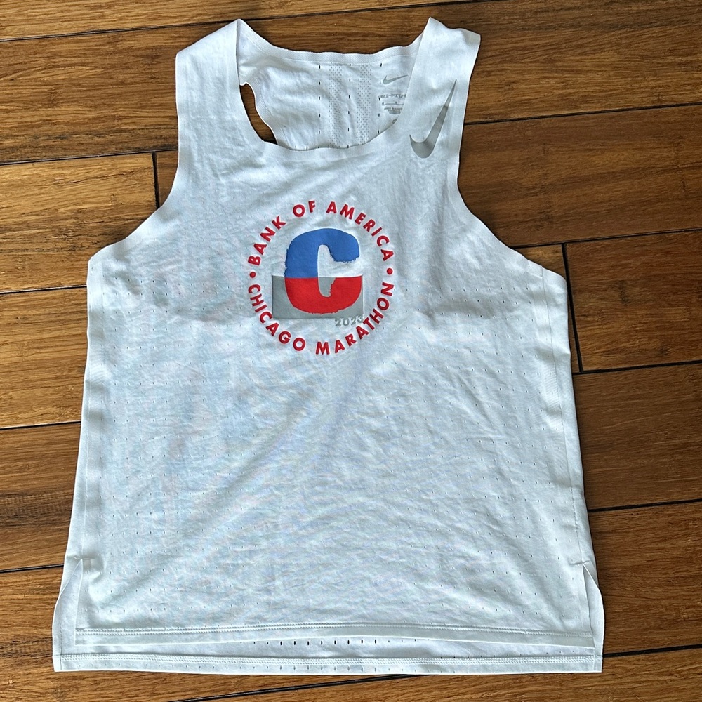 Nike White Chicago Marathon Tank Top